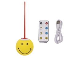 Lâmpada Rostinho Feliz Amarela com Controle Remoto Usb