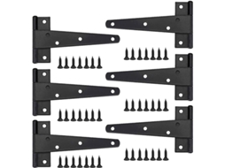 Dobradiças Para Móveis, Reforçadas Para Portas, 6 Peças, 15 Cm, Planas De Aço Inoxidável, De Ferro Para E Janelas