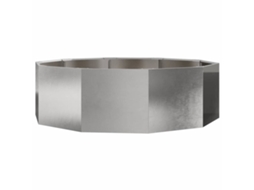 Conjunto 1 Vaso De Jardim Vidaxl Prateado Aço (120 X 120 X 35 Cm)