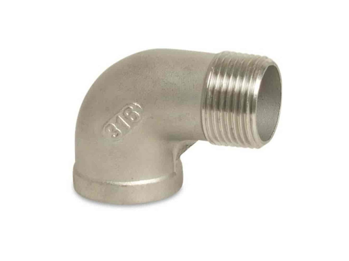 Joelho Aço Inox 90 Graus Com Conexão Roscada 2 Ig X 2 Ag Em Aço V4a Durável Klasebo
