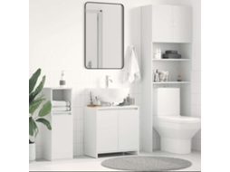 Vidaxl Armário De Casa De Banho 60x33x61 Cm Contraplacado Branco