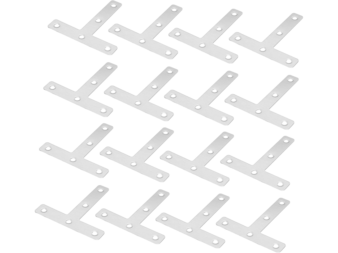 Conjunto de 30 Peças de Suportes Angulares Reforçados em Aço Inoxidável para Ângulos de Fixação. SFUSHOS