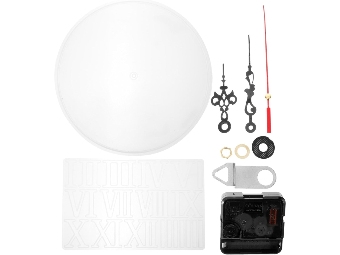 Molde De Silicone Branco Para Relógio, Com Numerais Romanos, 1 Conjunto.