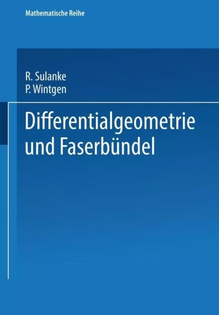 Livro Differentialgeometrie Und Faserbundel De P Sulanke (inglês)