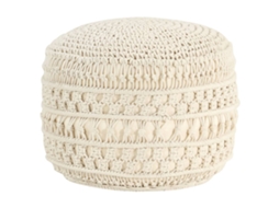 Vidaxl Pufe Artesanal Macramé 45x30 Cm Algodão
