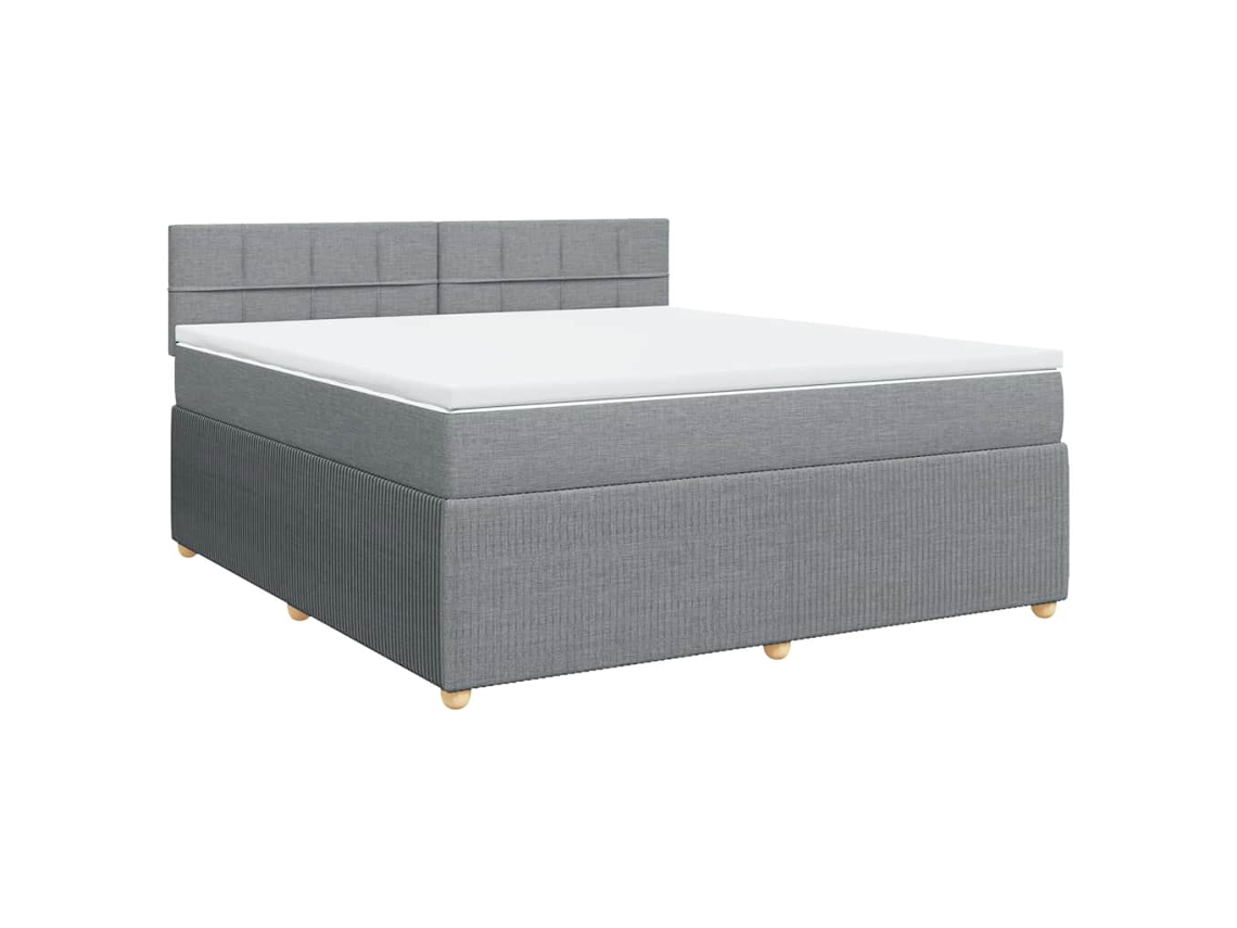 Box Spring Bed, Box Spring Beds Vidaxl Cinzeto Tecido (180 X 200 Cm)