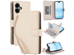 Capa Carteira De Couro Para Iphone 17 - Com Rfid - Para Vários Cartões