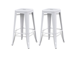 Bar Stool, Bar Stools Vidaxl Branco Metal (n/a)