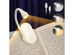 Luminária De Leitura, Luminária De Leitura Para Livros Na Cama, Recarregável Via Usb, Flexível Em 360°, Portátil, Com 3 Cores De Led Reguláveis