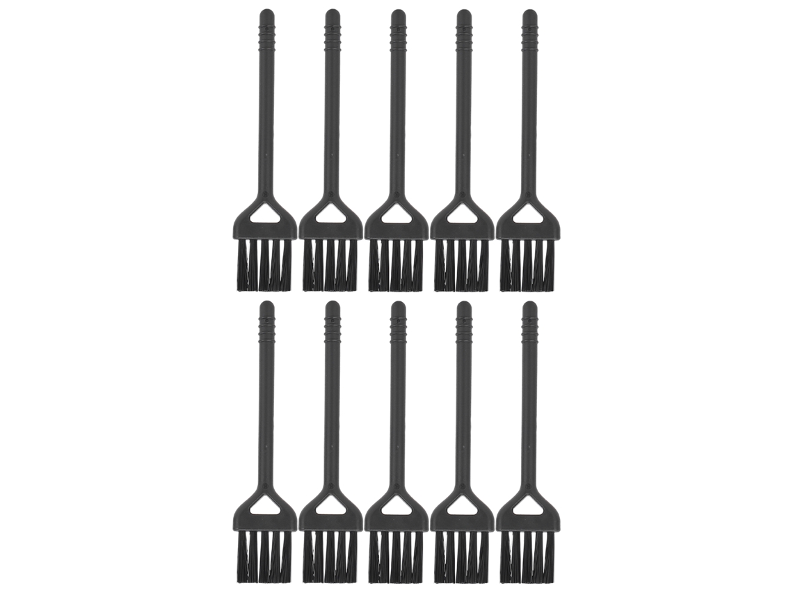 10 Peças De Escova De Limpeza Para Barbear Elétrica Nylon Cabo Escova De Limpeza Máquina Preta