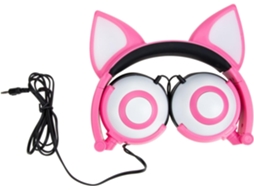 Fones De Ouvido Infantis Bestonzon Com Orelhas Gato E Raposa, Que Brilham No Escuro, Com Arco De Cabeça Ajustável, Fio E