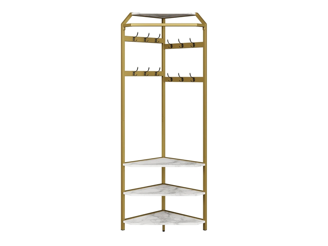 Árvore De Hall, Design De Canto, Armazenamento Com Banco, Ouro