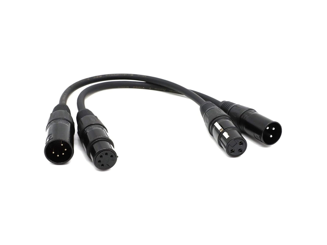 Cabo Lurelia XLR macho/fêmea de 3 pinos para DIN de 5 pinos, para microfones, PCs e computadores.