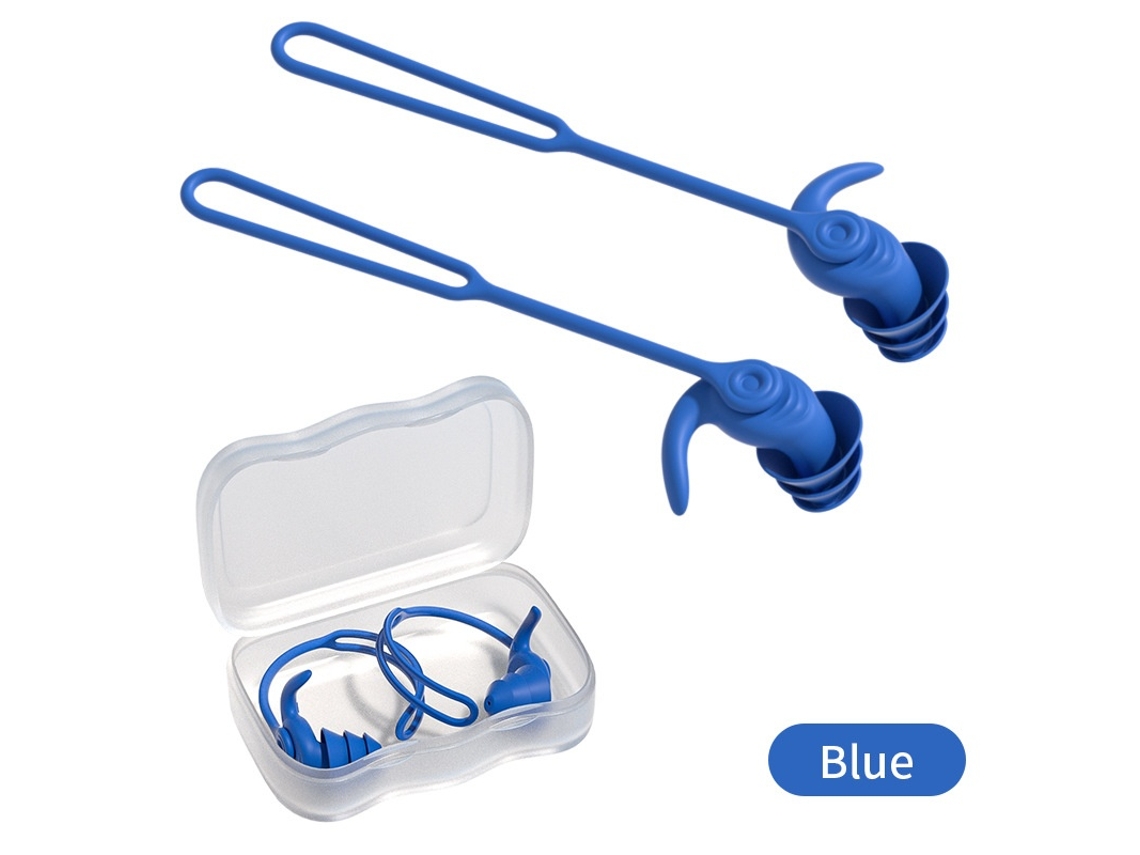 Protetor Auricular Antirruído Elysve, Silicone, Azul