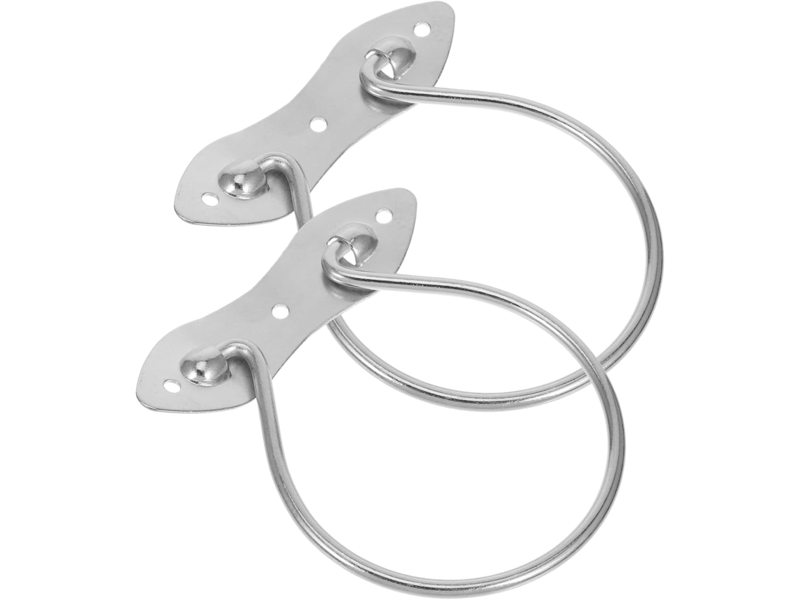 Conjunto De 2 Puxadores Metal Portáteis Para Caixa Madeira, Puxadores De Anel Para Caixa Joias, Puxador De Cômoda Para