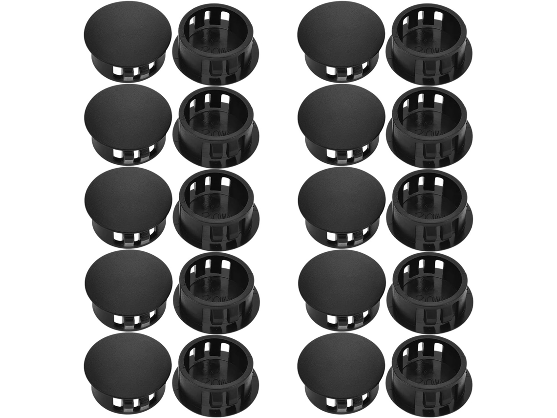 Tampões De Nylon Preto 2cm, 50 Peças, Fivelas De Encaixe Para Painéis Elétricos, Móveis E Estruturas Decorativas