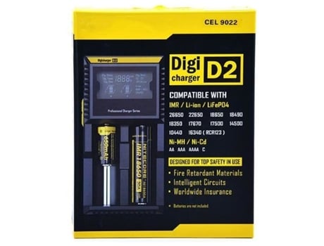 Carregador De Bateria Td D2 Smart Digital 2 Baterias Lcd De Alta Definição