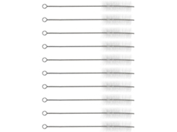 Conjunto De 10 Escovas Limpeza Multifuncionais Com Canudo Longo, Cabo Portátil De Nylon E Aço Inoxidável, Ideais Para
