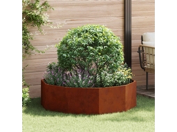 Vidaxl Floreira Ferro Enferrujado 120 X 120 X 35 Cm