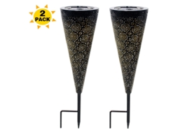 Luminária Solar de Jardim AQUAFORGE com Estaca, 2 unidades