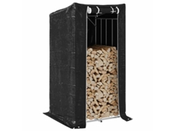 Vidaxl Rack De Lenha Com Tampa De Chuva 100x100x200 Cm Aço Galvanizado