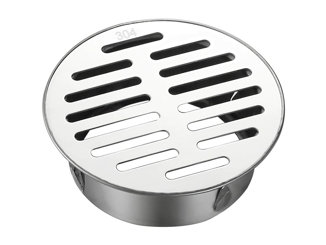 Ralo de Piso Redondo em Aço Inoxidável com Canal Anti entupimento AQUAFORGE