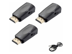 Adaptador HDMI para VGA YURU, sem fio, 3 peças, 1080p