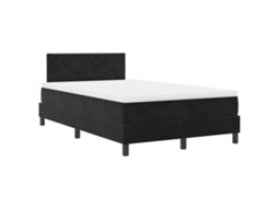Conjunto 1 Cama Moderna Vidaxl Preto Veludo (120 X 190 Cm)