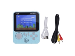 Brilvibera G7 Console de jogos portátil para um jogador, console de jogos leve com tela de 3,5 polegadas, azul