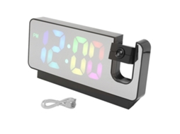 Reloj Despertador Digital Led Con Temperatura, Calendario, Snooze, Modo Voz Y Proyección Espejo
