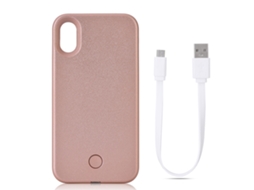 Capa de telefone com luz de preenchimento para selfie LED EOOCOO