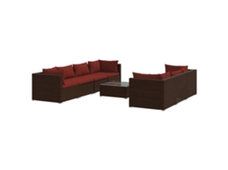 Garden Lounge Set, Garden Lounge Sets Vidaxl Marrom Rattan / Vime (n/a)