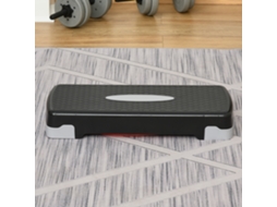 Step Fitness Ajustável de 10 a 15cm, Antiderrapante, 68x29cm, Preto e Vermelho | S/MARCA