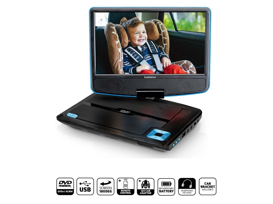 Leitor Blu-Ray LENCO DVP-910 Preto e Azul