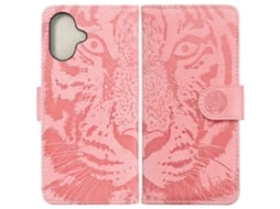 Capa Em Couro Pu À Prova De Choque Para Apple Iphone 16 Rosa