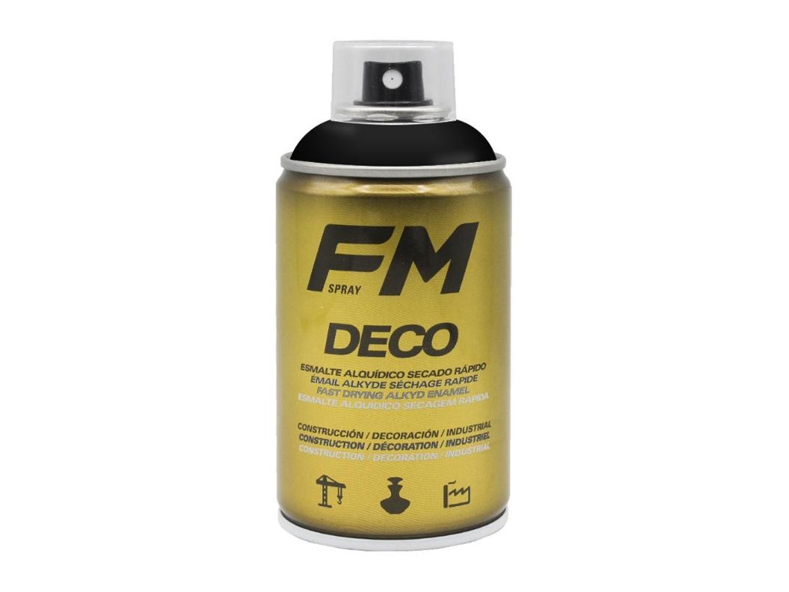 Pintura Spray Deco Negro Brillo 9005 250ml Bote Fm