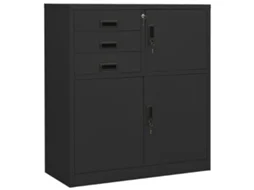 Vidaxl Armário De Escritório 90x40x102 Cm Aço Antracite