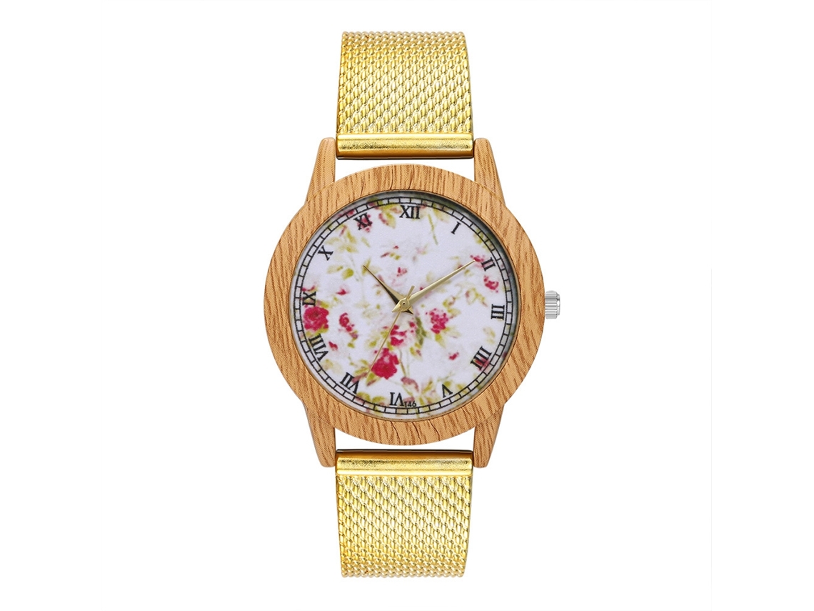 Reloj De Cuarzo Con Correa De Silicona Malla, Estilo Nuevo, Para Niños Y Niñas (oro)