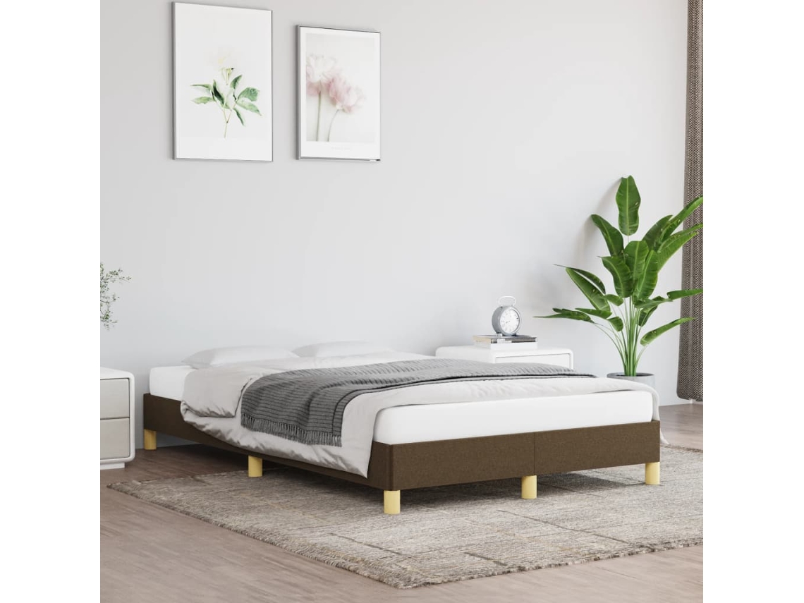Vidaxl Estrutura De Cama Sem Colchão 120x190cm Castanho Escuro