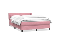 Cama com Molas/colchão 160x220 Cm Veludo Rosa MAISON EXCLUSIVE