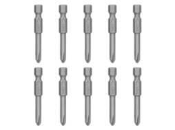 10pcs Ponta De Parafusadeira Elétrica Cruzada Magnética 5mm S1/4 Em Aço Liga S2 Para Substituição