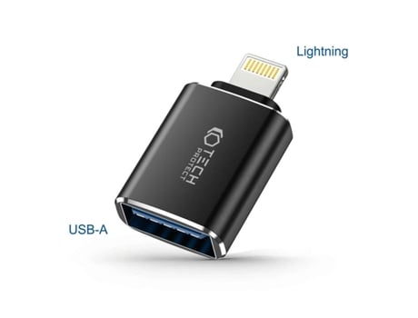 Plugues Usb Soquete Lightning TECH-PROTECT Preto