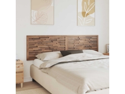 Vidaxl Cabeceira De Cama Natural Madeira De Teca Sólida
