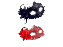 Máscara De Baile De Máscaras Feminina, Flores De Natal, Meia Face, Máscara Para Os Olhos, Máscara De Renda, Cosplay Olysi Shop