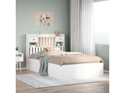 Vidaxl Cama Sem Colchão 135x190 Cm Madeira De Pinho Maciça Branco
