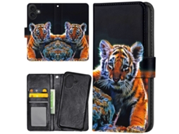 Capa Carteira Para Iphone 17 Com Estampa De Filhote De Tigre