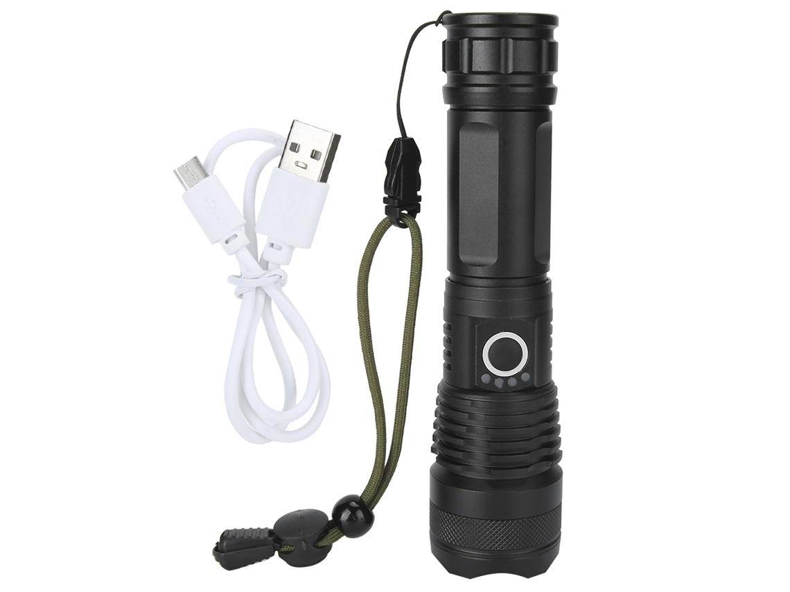 Lanterna P50 Alta Potência USB Clip Alumínio S/MARCA