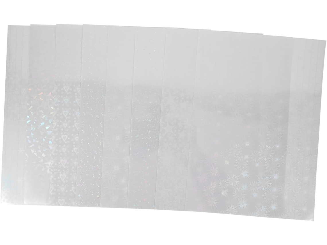 Ipetboom 30 Peças Filme Holográfico Transparente Lote De Autocolantes Decorativos Filme De Laminação Adesivo