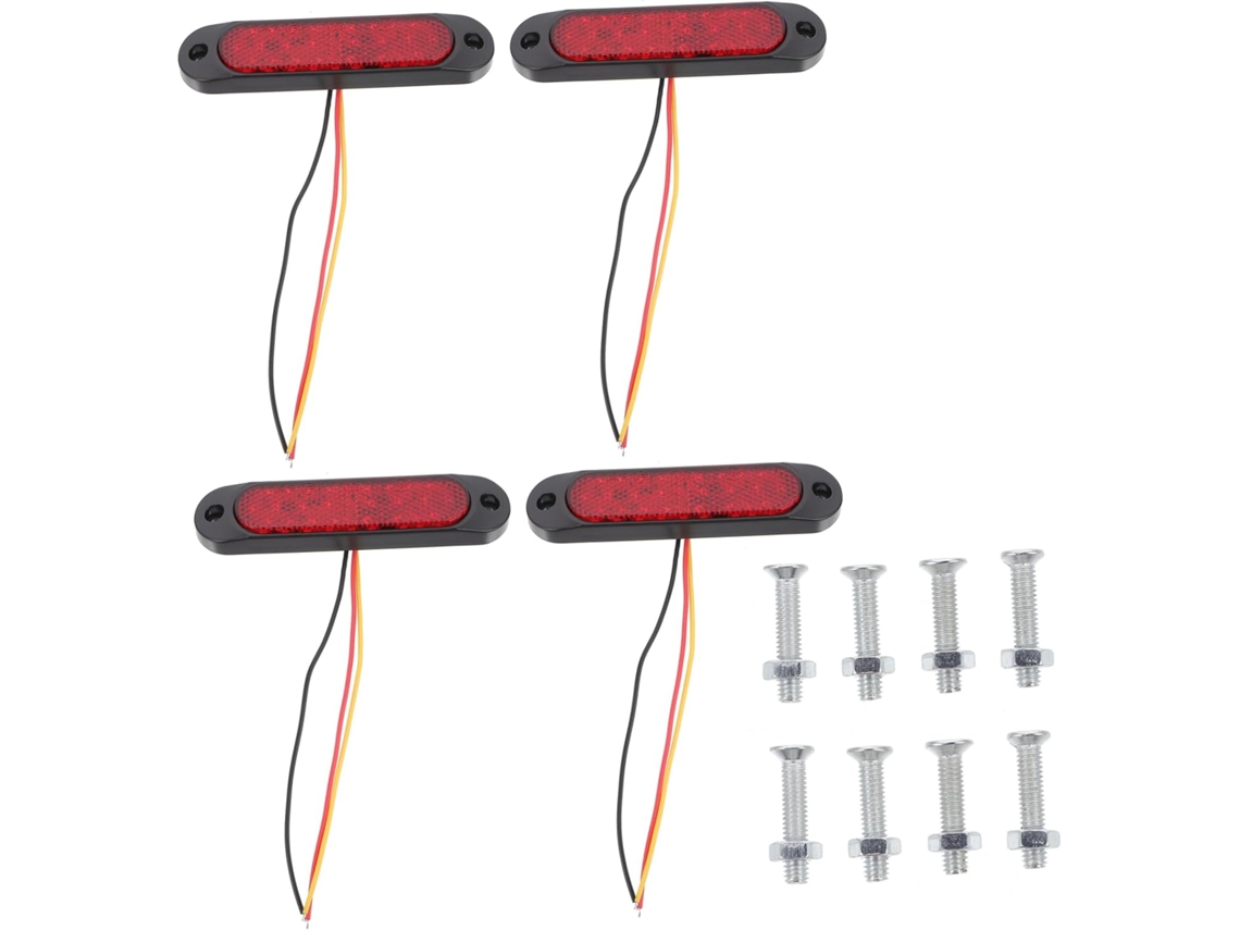 Conjunto De 4 Luzes Sinalização Led Para Reboque, Incluindo Piscas, Lanternas Traseiras E Luzes De Advertência À Prova D