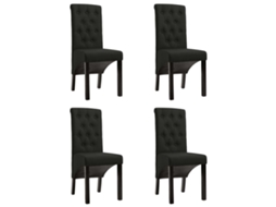 Dining Chair, Dining Chairs Vidaxl Preto Tecido (n/a)